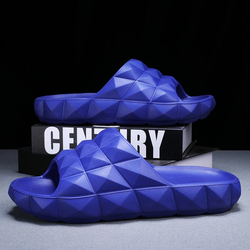 Edward | Chic Geometric Textured Men Slides