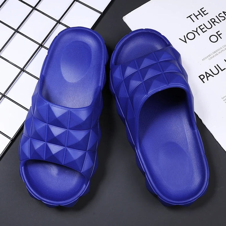 Edward | Chic Geometric Textured Men Slides