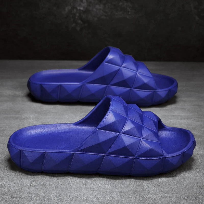 Edward | Chic Geometric Textured Men Slides