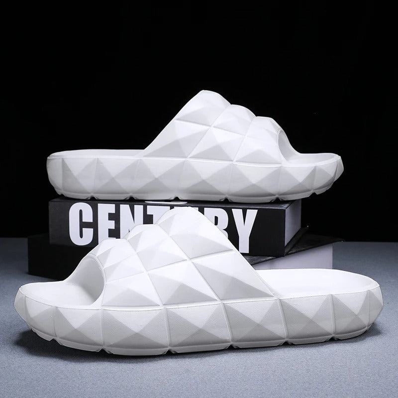 Edward | Chic Geometric Textured Men Slides