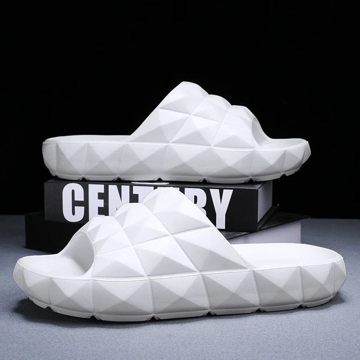 Edward | Chic Geometric Textured Men Slides