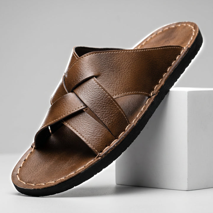 Edward | Classic Cross Strap Open Toe Mens Slides