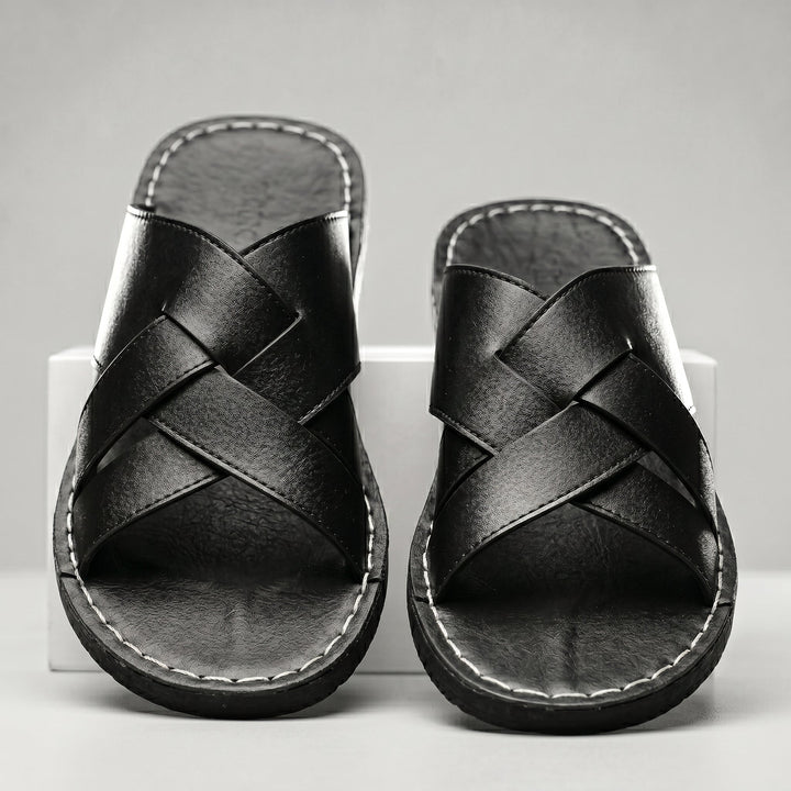 Edward | Classic Cross Strap Open Toe Mens Slides
