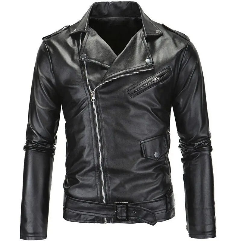 Edward | Refined Slim Fit Biker Leather Jacket