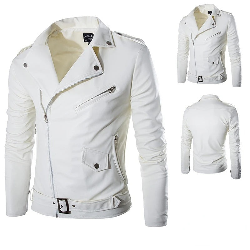 Edward | Refined Slim Fit Biker Leather Jacket