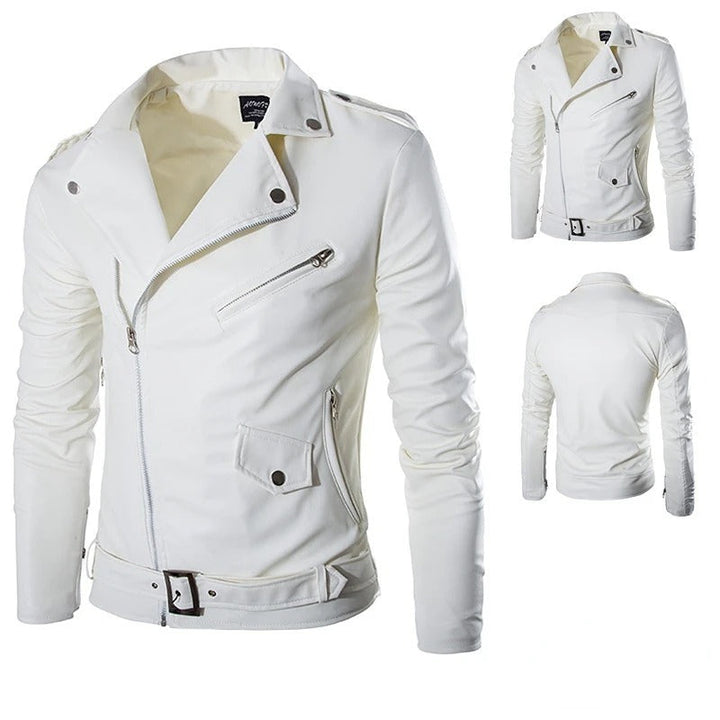 Edward | Refined Slim Fit Biker Leather Jacket