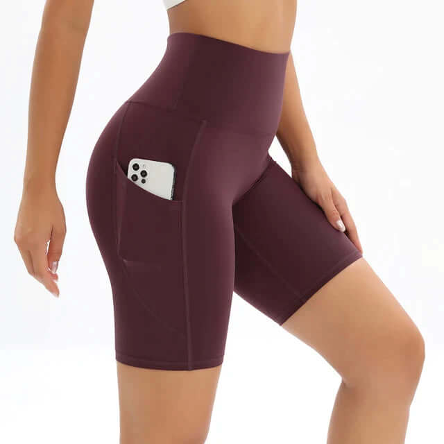 Eleanor | Polished High-Waisted Pocket Bike Shorts