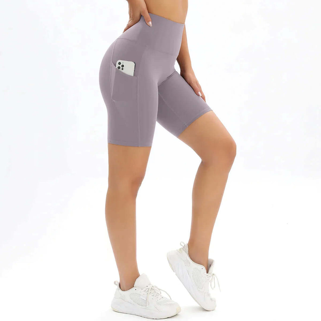 Eleanor | Polished High-Waisted Pocket Bike Shorts