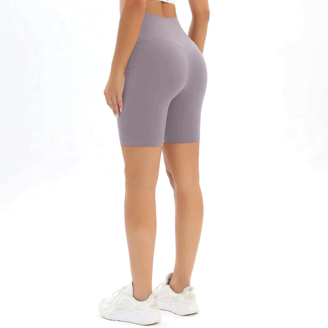 Eleanor | Polished High-Waisted Pocket Bike Shorts