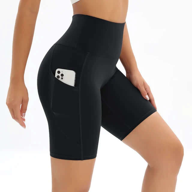 Eleanor | Polished High-Waisted Pocket Bike Shorts
