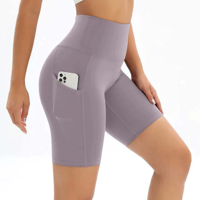 Eleanor | Polished High-Waisted Pocket Bike Shorts