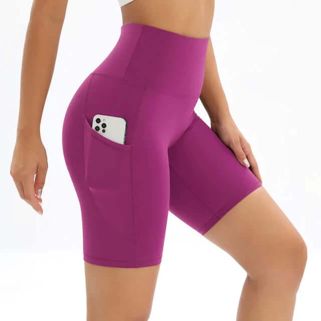 Eleanor | Polished High-Waisted Pocket Bike Shorts