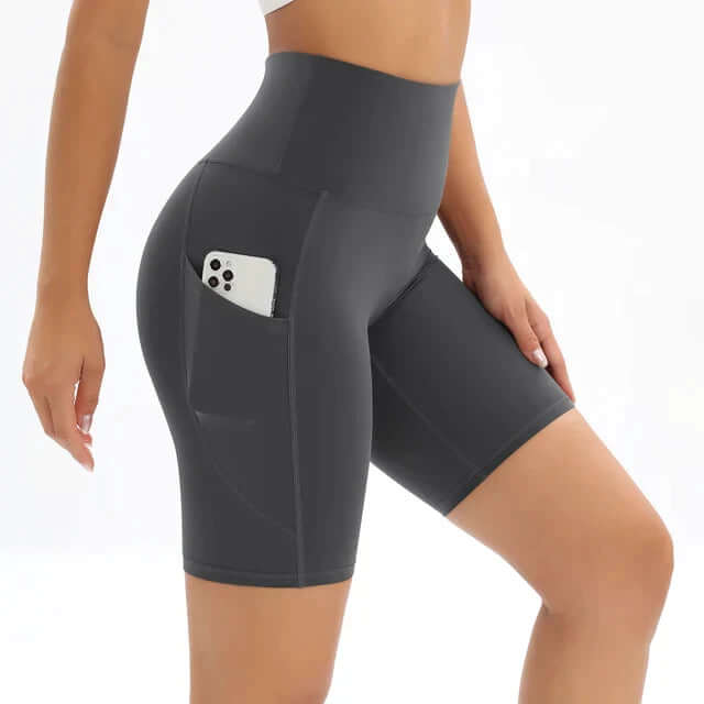 Eleanor | Polished High-Waisted Pocket Bike Shorts