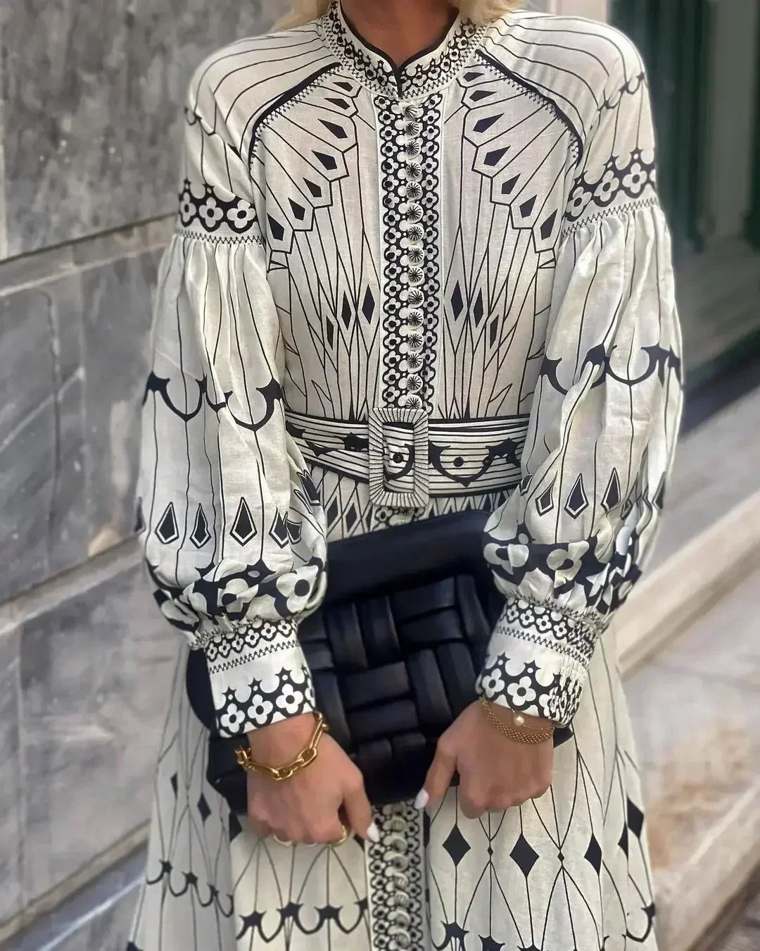 Eleanor | Timeless Retro Print A-Line Race Dress