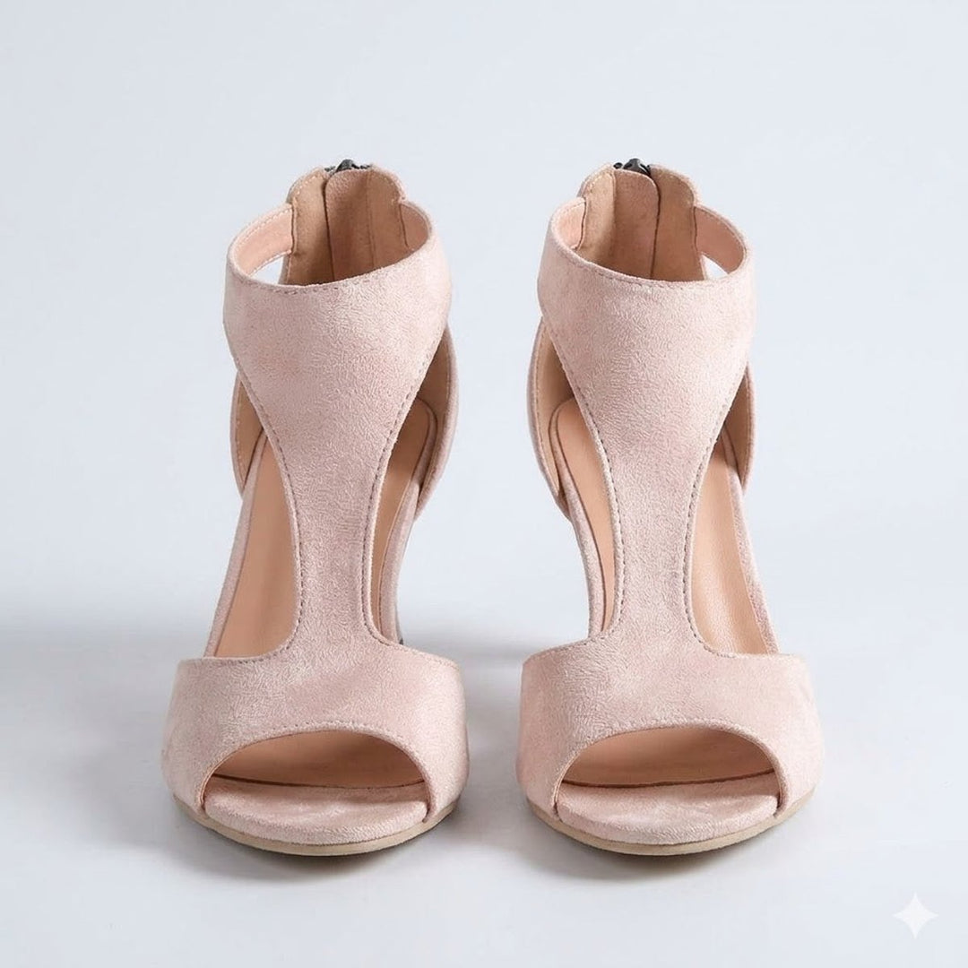 Elena | Relaxed Ankle Strap Open-Toe High Heels