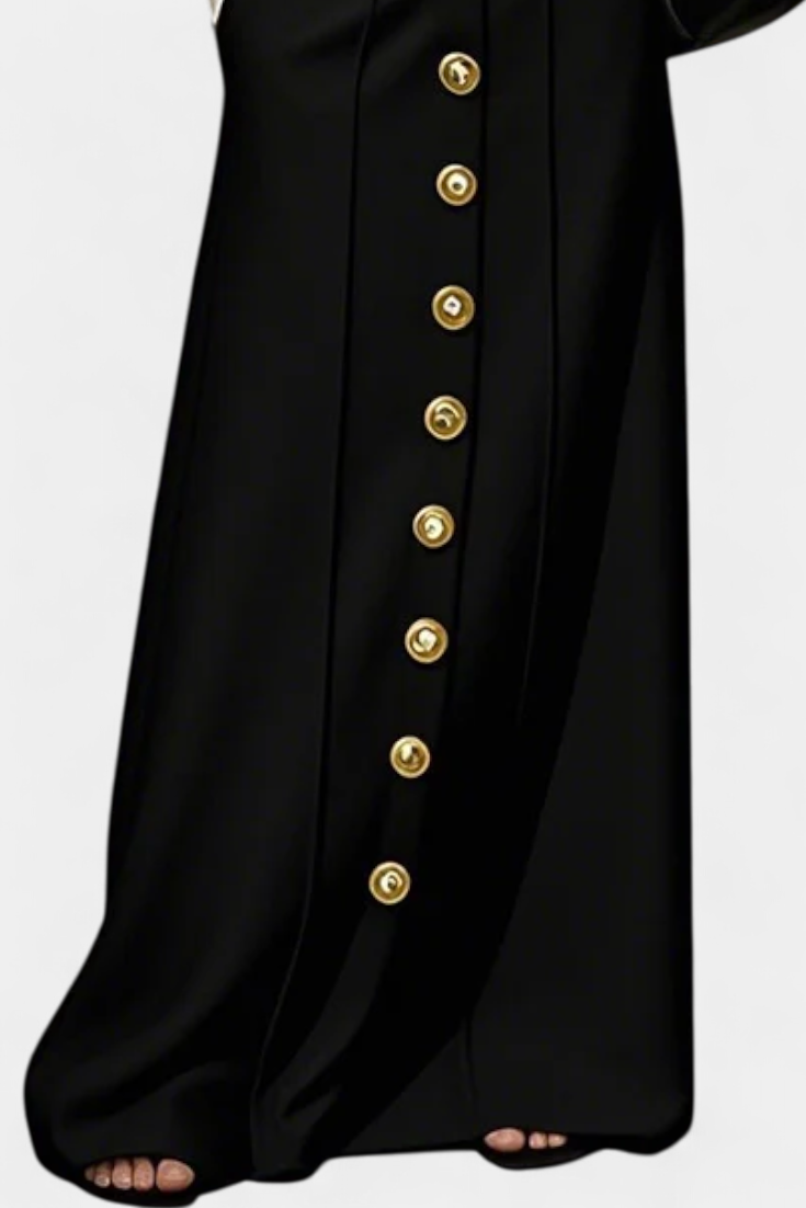 Elena | Stylish High Waisted Button Front Maxi Skirt