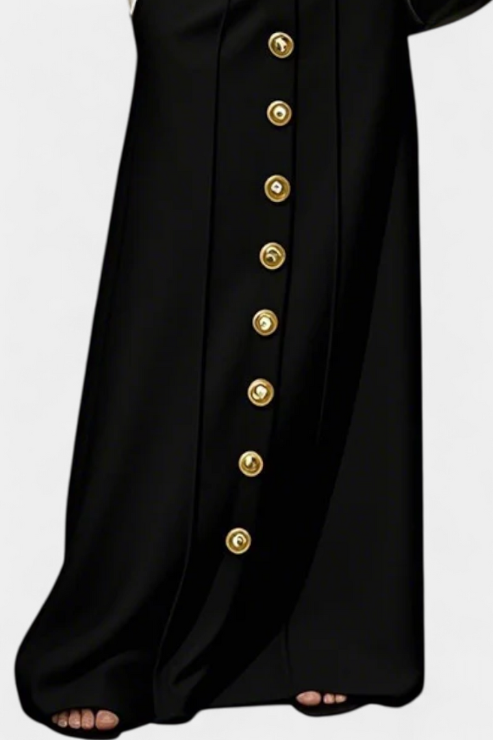 Elena | Stylish High Waisted Button Front Maxi Skirt
