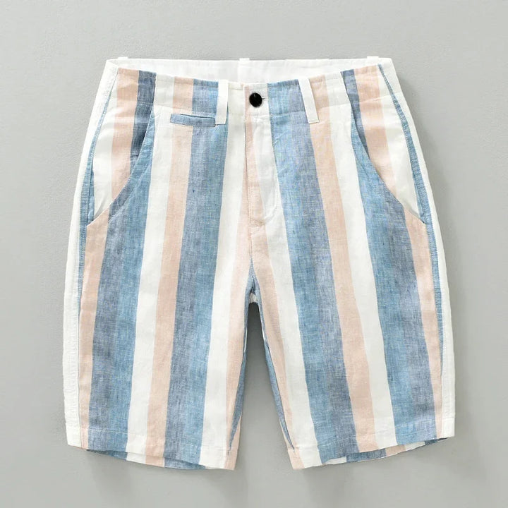 Eli | Tailored Striped Summer Linen Shorts