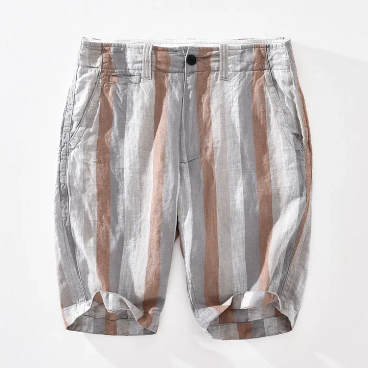 Eli | Tailored Striped Summer Linen Shorts