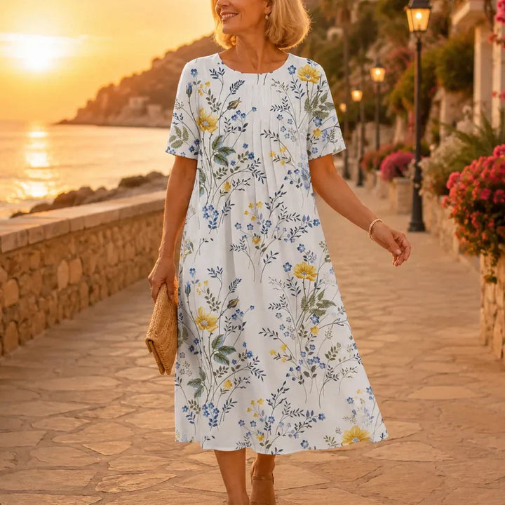 Eliana | Stylish Floral Midi Summer Dresses with Pockets