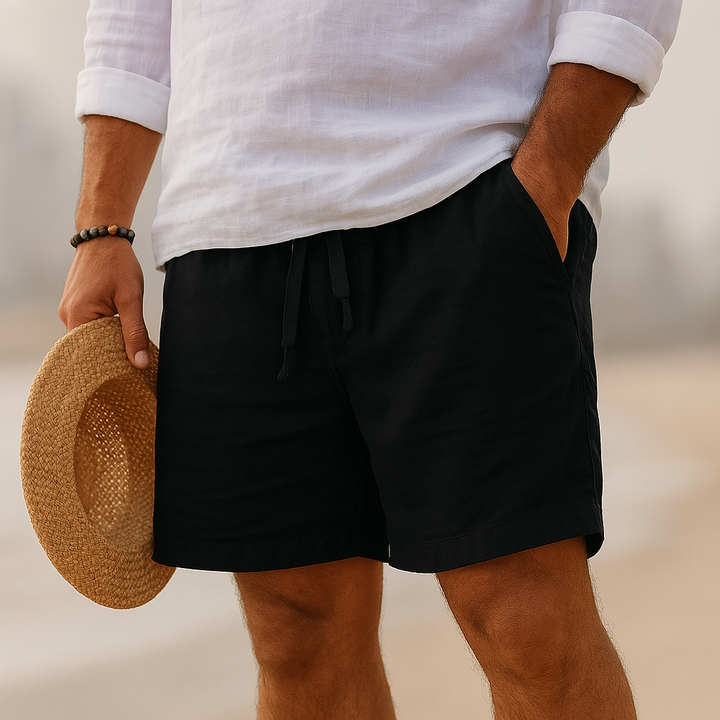 Elias | Classic Linen Shorts with Drawstring Waist for Summer