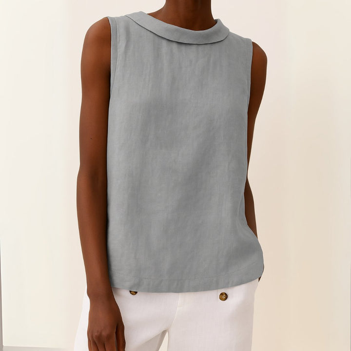 Elizabeth | Cosy Roll Neck Sleeveless Summer Tops