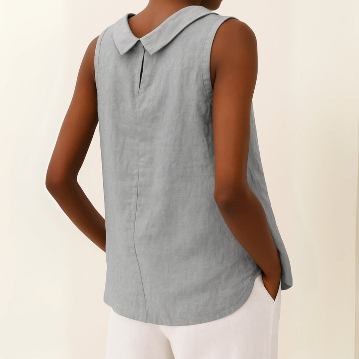 Elizabeth | Cosy Roll Neck Sleeveless Summer Tops