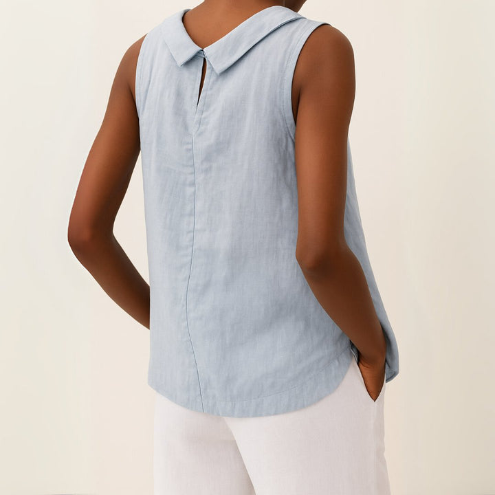 Elizabeth | Cosy Roll Neck Sleeveless Summer Tops