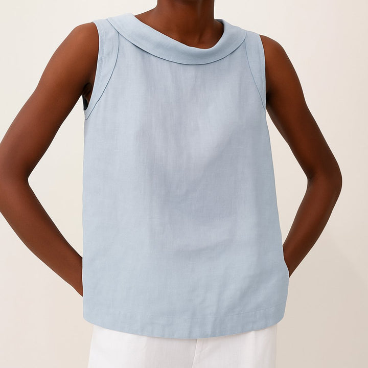 Elizabeth | Cosy Roll Neck Sleeveless Summer Tops