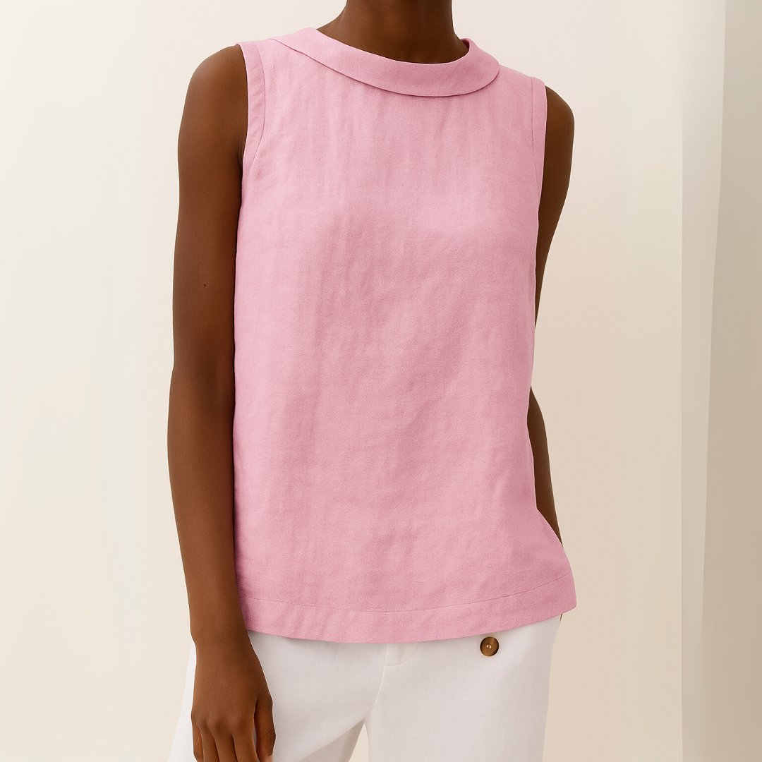 Elizabeth | Cosy Roll Neck Sleeveless Summer Tops