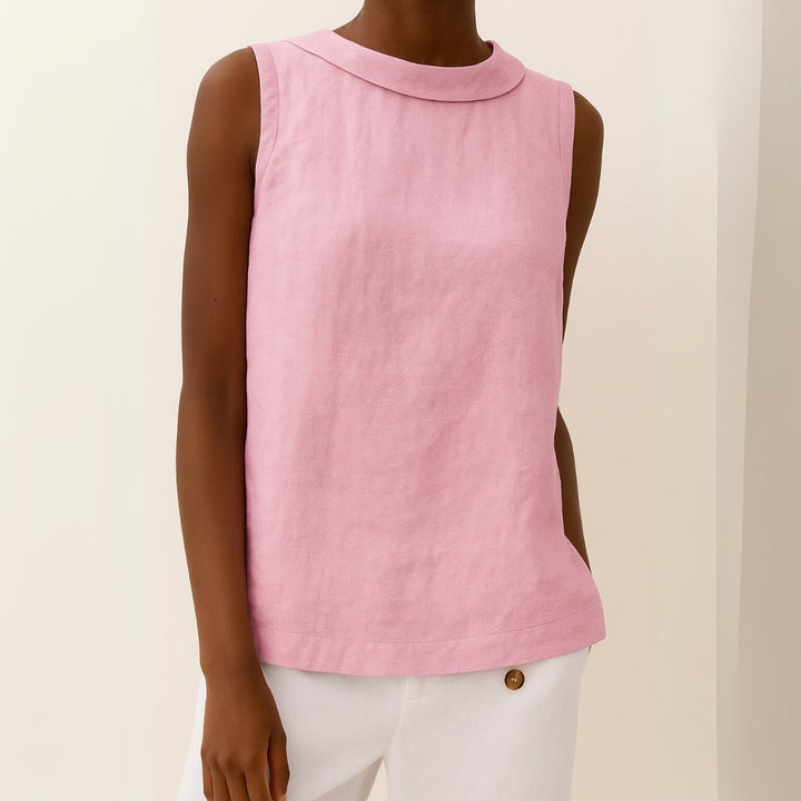 Elizabeth | Cosy Roll Neck Sleeveless Summer Tops