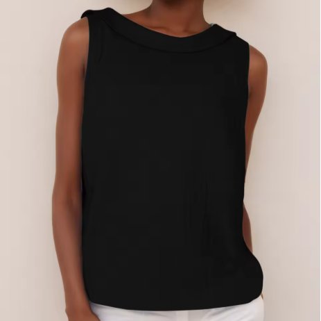 Elizabeth | Cosy Roll Neck Sleeveless Summer Tops