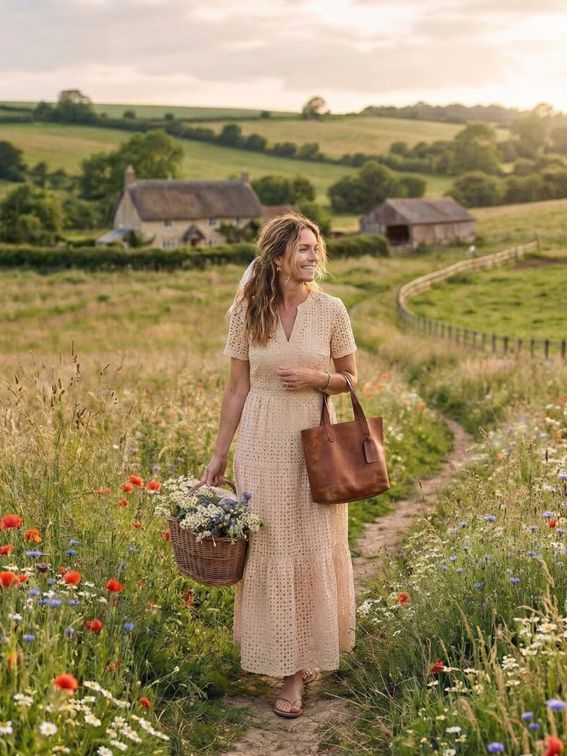 Ellie | Chic Eyelet Tiered Summer Dresses Midi
