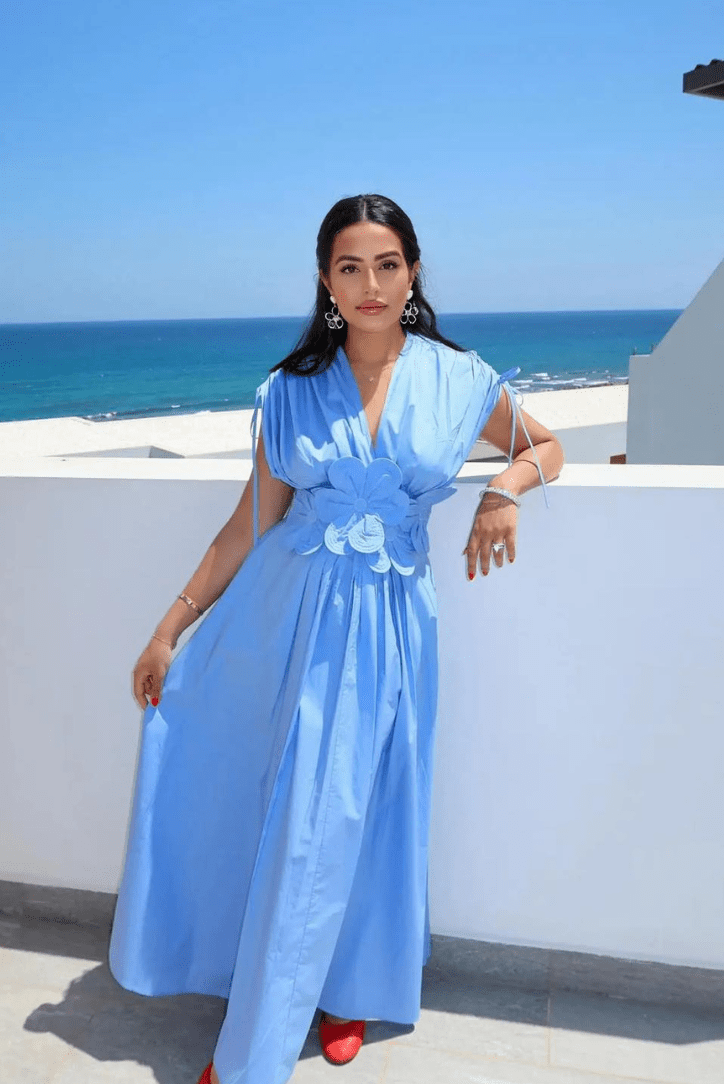 Ellie | Sophisticated Floral Appliqué Maxi Summer Dresses