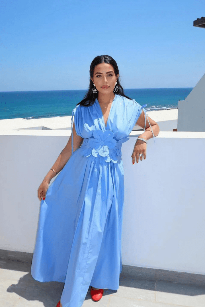 Ellie | Sophisticated Floral Appliqué Maxi Summer Dresses