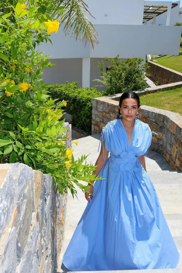 Ellie | Sophisticated Floral Appliqué Maxi Summer Dresses