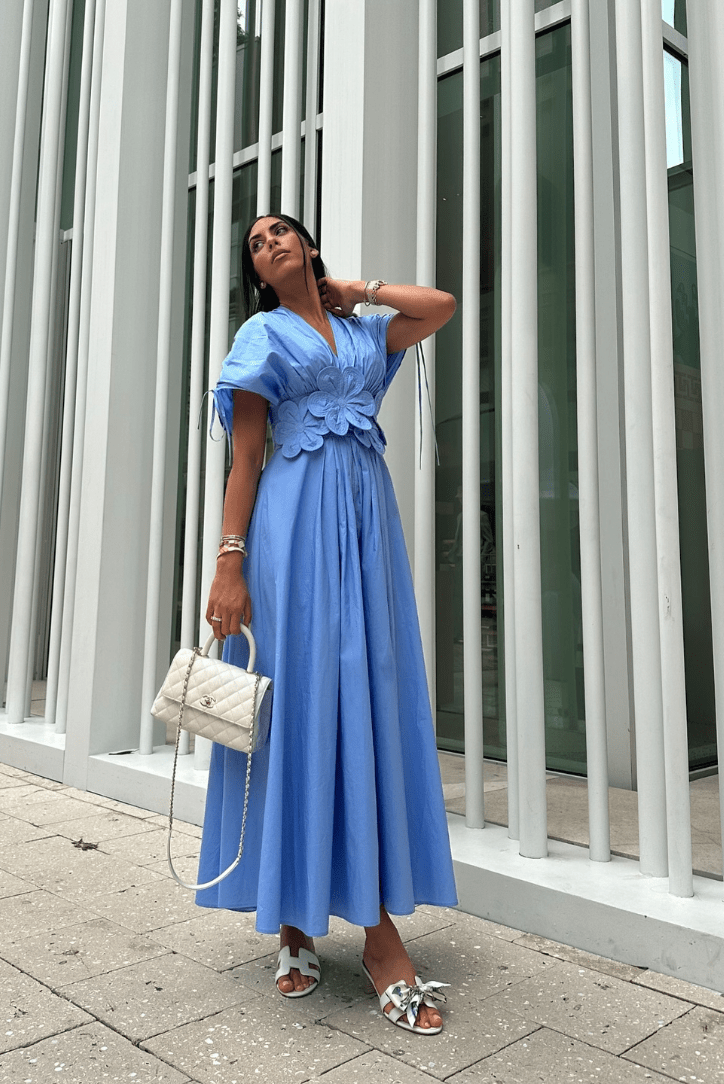 Ellie | Sophisticated Floral Appliqué Maxi Summer Dresses