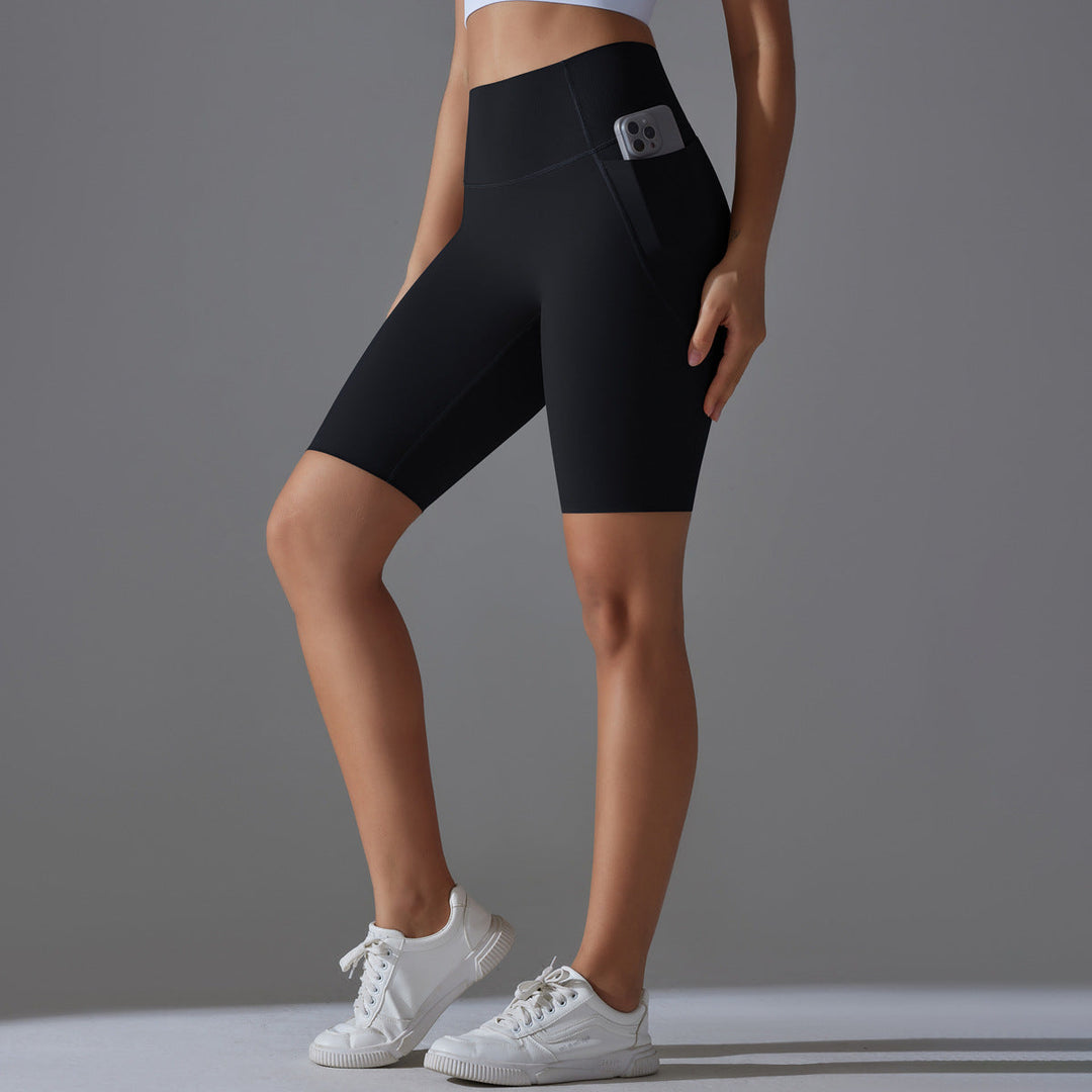 Elodie | Sophisticated High Waisted Bike Shorts with Side Pockets