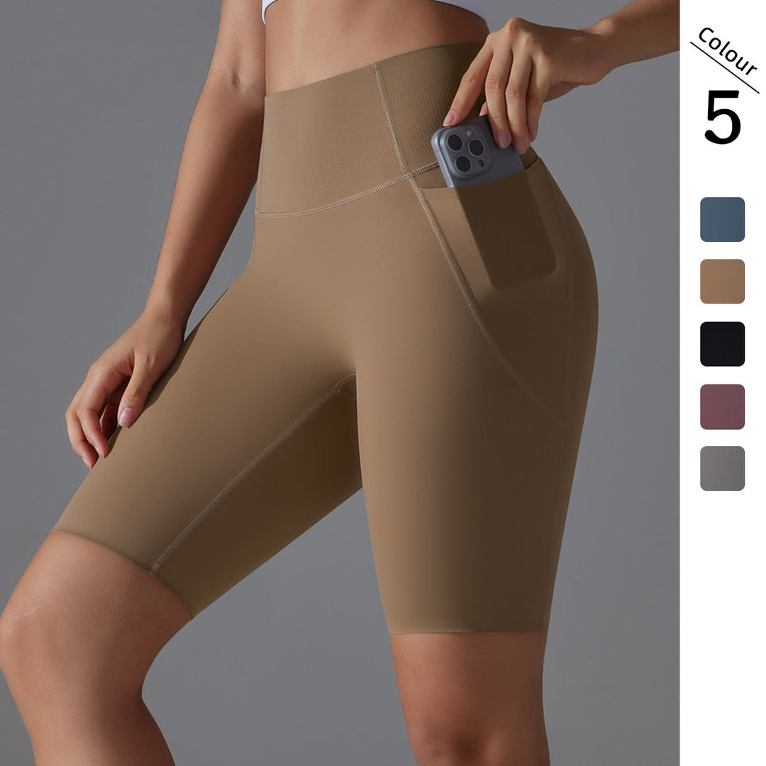 Elodie | Sophisticated High Waisted Bike Shorts with Side Pockets