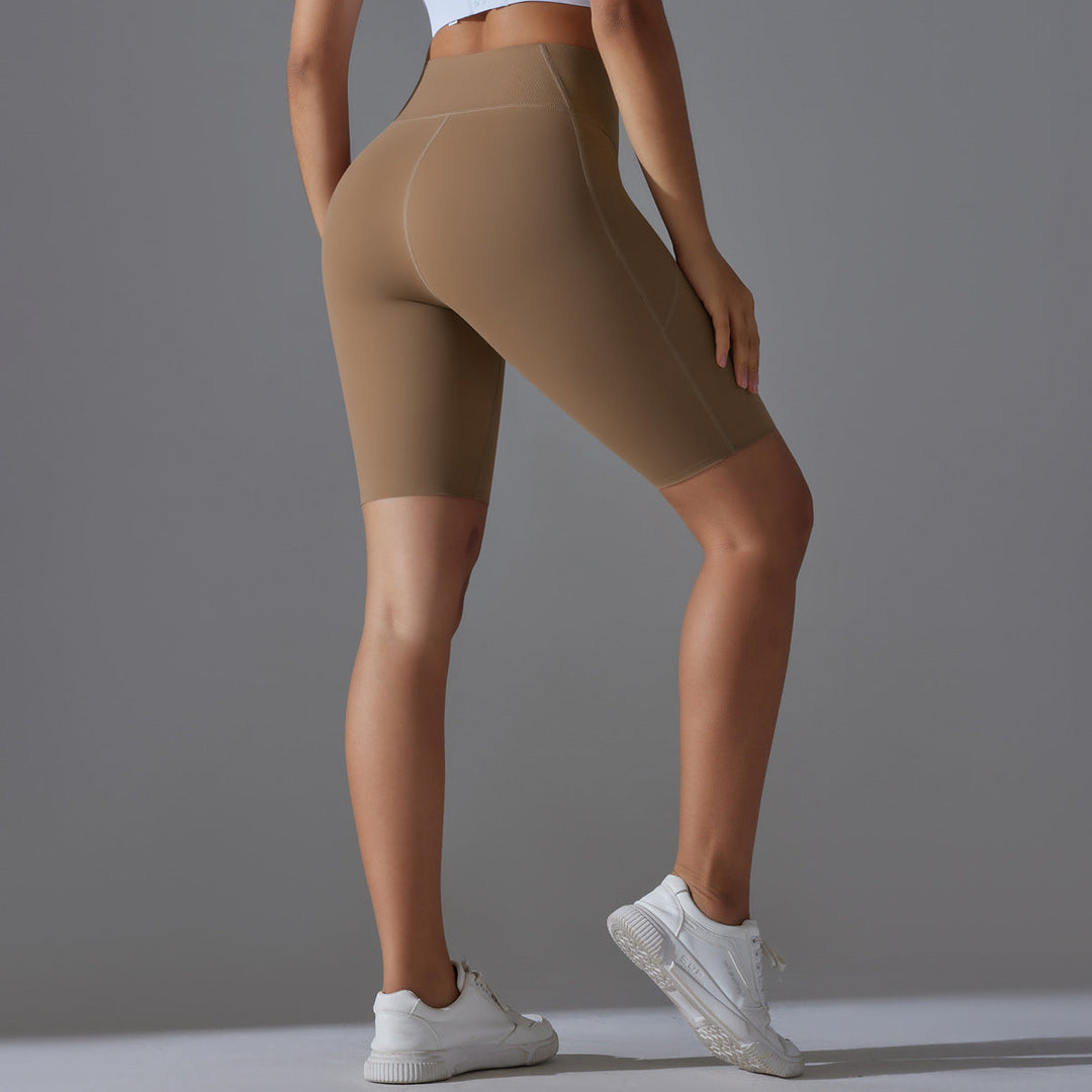 Elodie | Sophisticated High Waisted Bike Shorts with Side Pockets