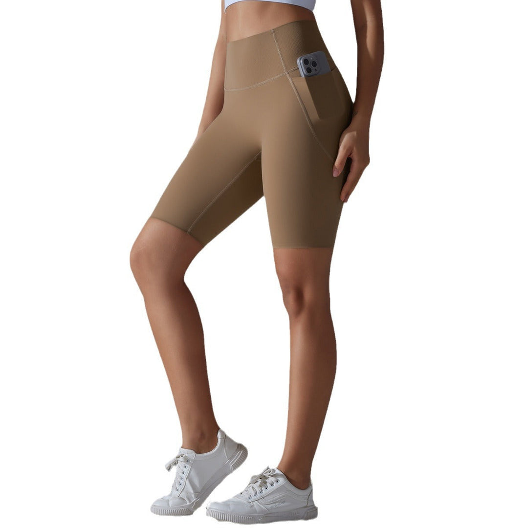 Elodie | Sophisticated High Waisted Bike Shorts with Side Pockets