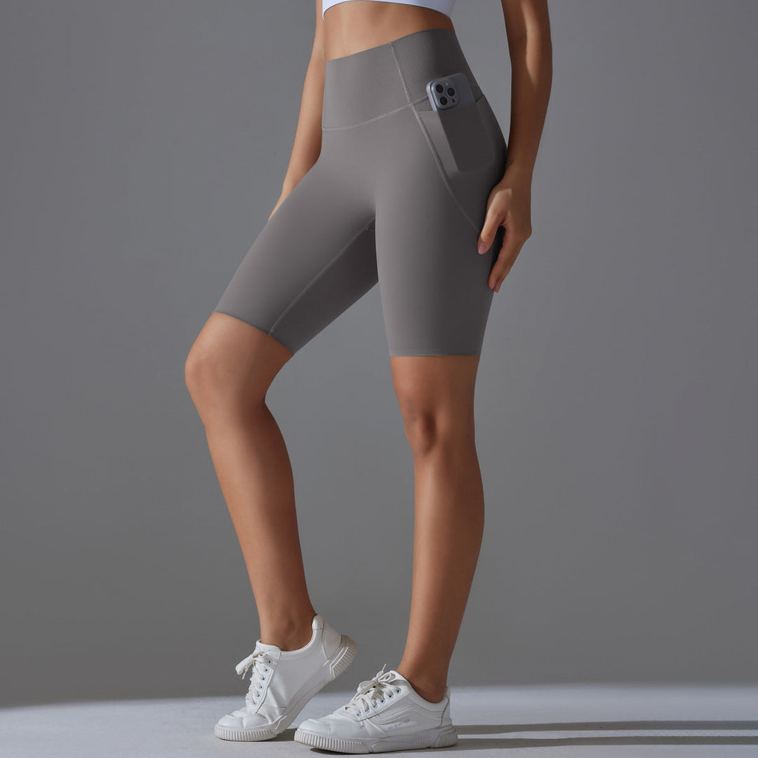 Elodie | Sophisticated High Waisted Bike Shorts with Side Pockets