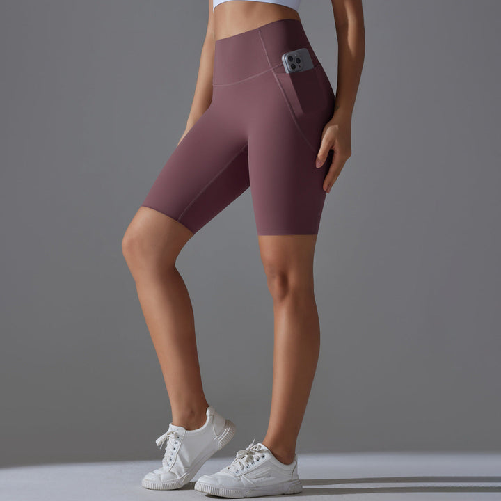 Elodie | Sophisticated High Waisted Bike Shorts with Side Pockets
