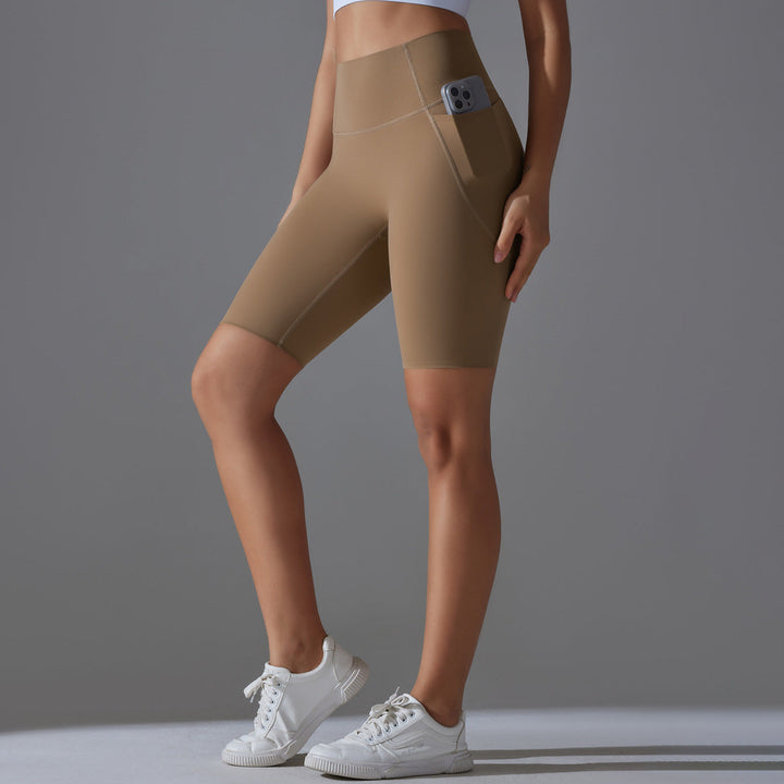 Elodie | Sophisticated High Waisted Bike Shorts with Side Pockets