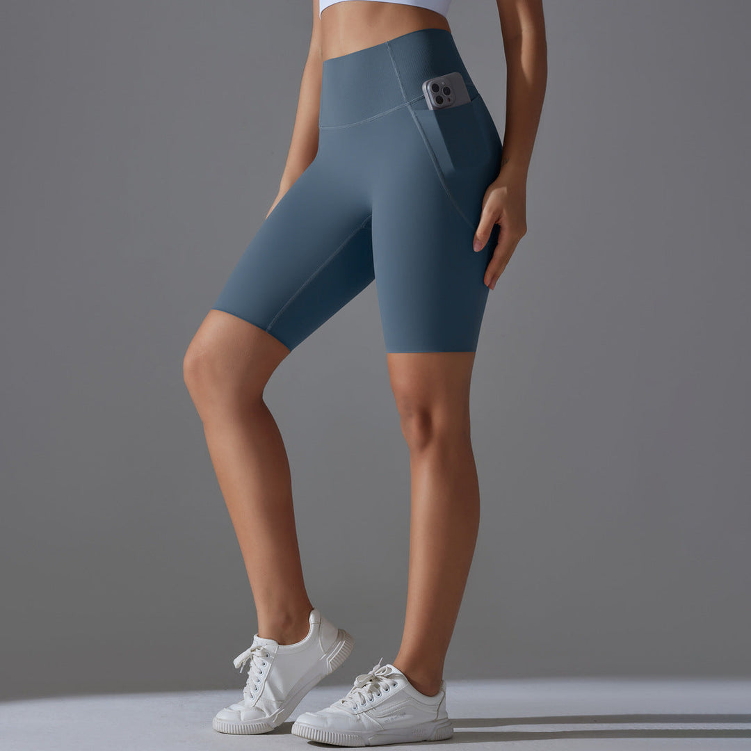 Elodie | Sophisticated High Waisted Bike Shorts with Side Pockets