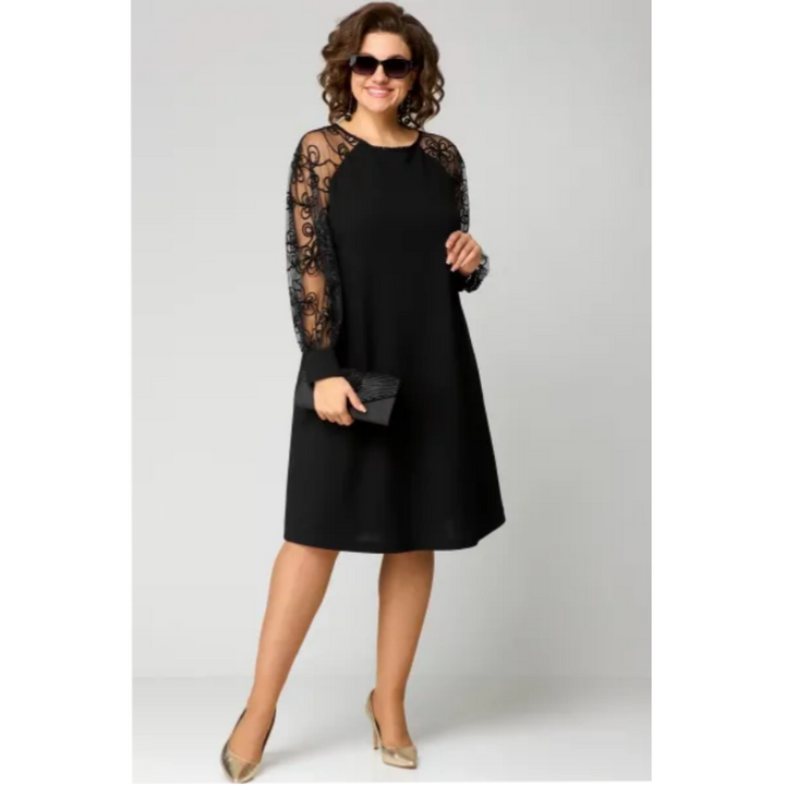 Eloise | Embroidered Long Sleeve A-Line Party Dress
