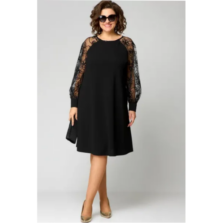 Eloise | Embroidered Long Sleeve A-Line Party Dress