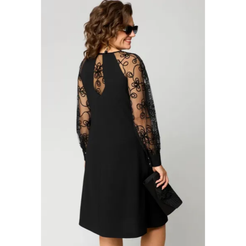 Eloise | Embroidered Long Sleeve A-Line Party Dress