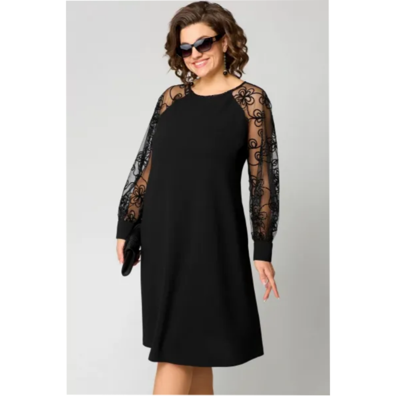 Eloise | Embroidered Long Sleeve A-Line Party Dress