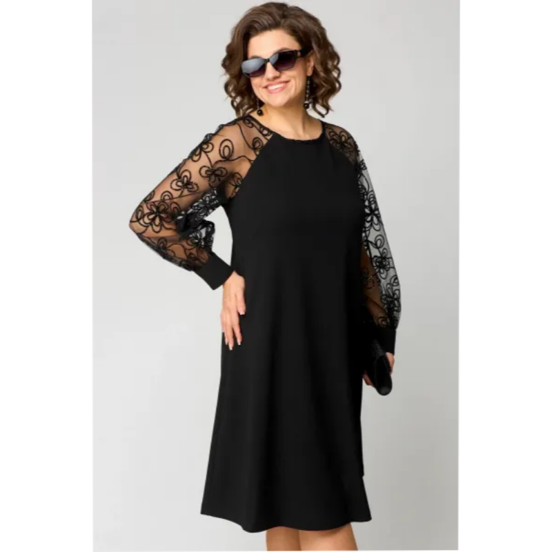 Eloise | Embroidered Long Sleeve A-Line Party Dress